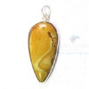 Uncut Gemstone Metal Coated Agate Stone Pendant-11