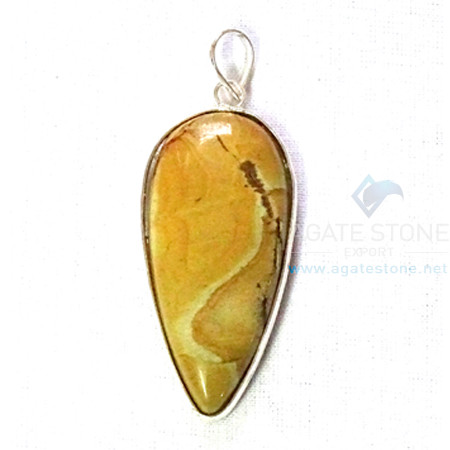 Uncut Gemstone Metal Coated Agate Stone Pendant-11 Uncut Gemstone Metal Coated Agate Stone Pendant-11