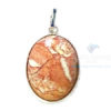 Uncut Gemstone Metal Coated Agate Stone Pendant-13
