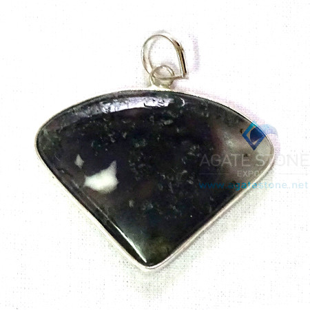 Uncut Gemstone Metal Coated Agate Stone Pendant-16 Uncut Gemstone Metal Coated Agate Stone Pendant-16