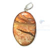 Uncut Gemstone Metal Coated Agate Stone Pendant-19
