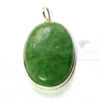 Uncut Gemstone Metal Coated Agate Stone Pendant-2