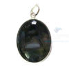 Uncut Gemstone Metal Coated Agate Stone Pendant-20