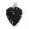 Uncut Gemstone Metal Coated Agate Stone Pendant-21