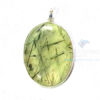 Uncut Gemstone Metal Coated Agate Stone Pendant-23