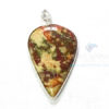 Uncut Gemstone Metal Coated Agate Stone Pendant-26