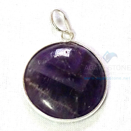 Uncut Gemstone Metal Coated Agate Stone Pendant-28 Uncut Gemstone Metal Coated Agate Stone Pendant-28