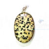 Uncut Gemstone Metal Coated Agate Stone Pendant-29