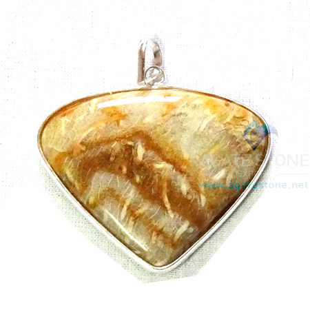 Uncut Gemstone Metal Coated Agate Stone Pendant-30 Uncut Gemstone Metal Coated Agate Stone Pendant-30