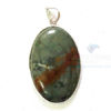 Uncut Gemstone Metal Coated Agate Stone Pendant-4