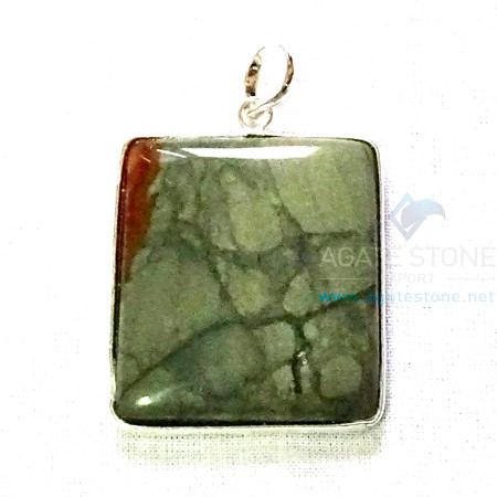 Uncut Gemstone Metal Coated Agate Stone Pendant-6 Uncut Gemstone Metal Coated Agate Stone Pendant-6