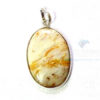 Uncut Gemstone Metal Coated Agate Stone Pendant-9
