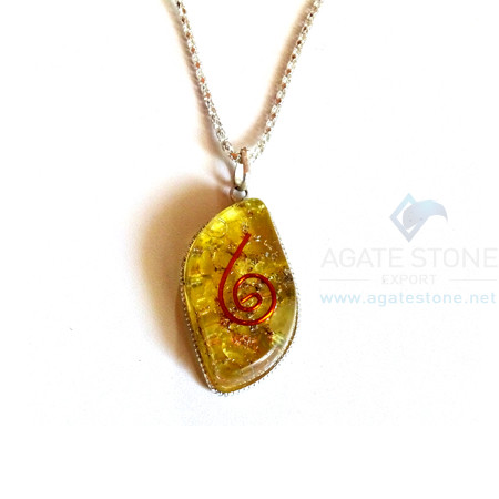 Eye Shaped Yellow Onyx Orgone Jewelry Eye Shaped Yellow Onyx Orgone Jewelry