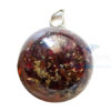 Orgone Dome Shaped Garnet Stone Pendant