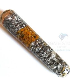 Orgone Yellow Jasper Smooth Massage wands with Aluminium