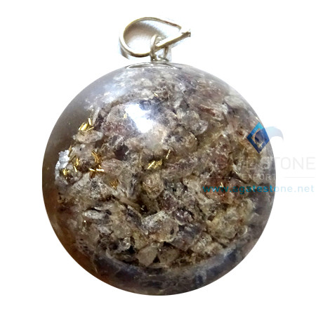 Orgonite Dome Shaped Blue Aventurine Pendant Orgonite Dome Shaped Blue Aventurine Pendant
