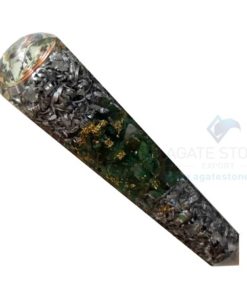Orgonite Green Jade Massage Wand with Aluminium