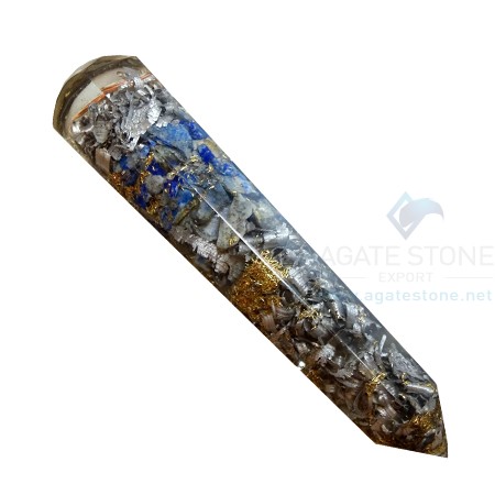 Orgonite Lapis Lazuli Massage Wand with Aluminium Orgonite Lapis Lazuli Massage Wand with Aluminium