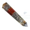 Orgonite Red Jasper Massage Obelisk with Aluminium