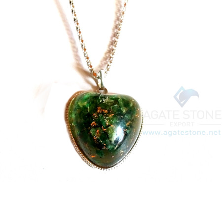 Puffy Heart Green Jade Orgonite Jewellery Puffy Heart Green Jade Orgonite Jewellery
