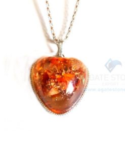 Puffy Heart Red Carnelian Orgonite Jewellery