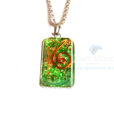 Rectangle Shaped Green Onyx Orgonite Jewellery Rectangle Shaped Green Onyx Orgonite Jewellery
