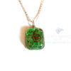 Rounded Square Green Onyx Orgone Jewelry