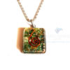 Square Shaped Green Jade Orgonite Jewellery