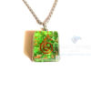 Square Shaped Green Onyx Orgonite Jewellery