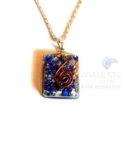 Square Shaped Lapis Lazuli Orgone Jewelry