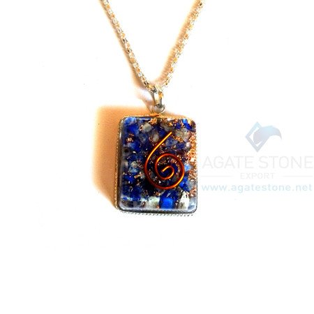 Square Shaped Lapis Lazuli Orgone Jewelry