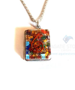 Square Shaped Mix Chakra Orgone Jewelry