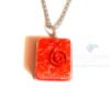 Square Shaped Orange Onyx Orgone Jewelry