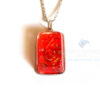 Square Shaped Red Onyx Orgonite Jewellery