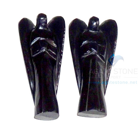 Black Agate Stone Angels Black Agate Stone Angels