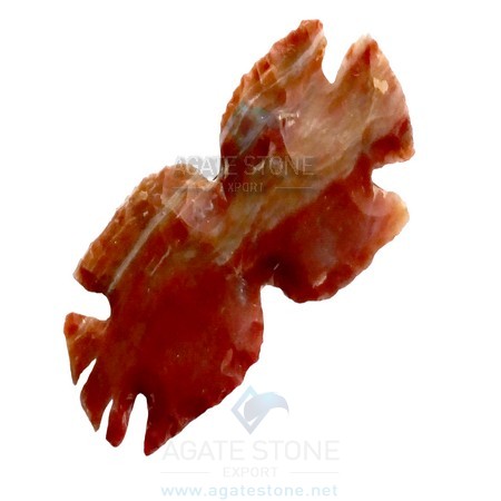 Double Fish Shaped Agate Stone Arrowhead Double Fish Shaped Agate Stone Arrowhead