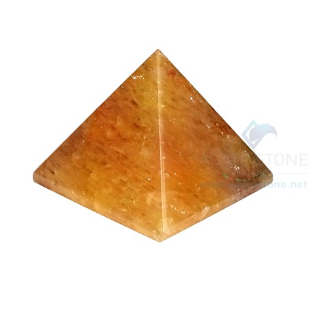 Golden Quartz Agate Stone Pyramid Golden Quartz Agate Stone Pyramid
