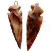 Patterned Agate Arrowhead Pendant