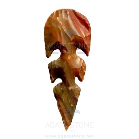 Round 4 Nodge Agate Stone Arrowhead Round 4 Nodge Agate Stone Arrowhead