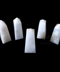 White Moonstone Agate stone Tower