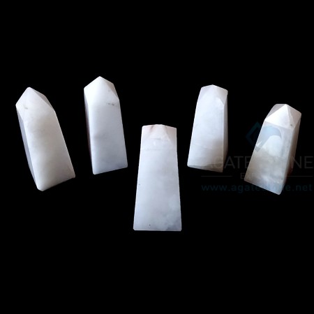 White Moonstone Agate stone Tower White Moonstone Agate stone Tower