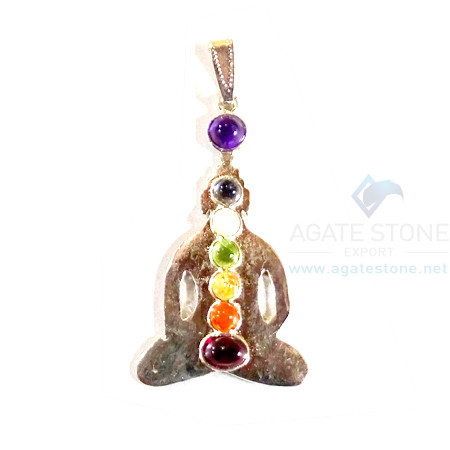 Chakra Buddha Yoga Metal Pendant Chakra Buddha Yoga Metal Pendant