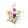 Chakra Cutting Star Shaped Metal Pendant