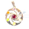 Chakra Metal Wheel Flowing Energy Pendant