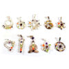 Chakra Mix Shaped Metal Pendants
