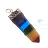 7 Chakra Stones Flat Pencil Pendants