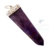Amethyst Flat Gemstone Pencil Pendants
