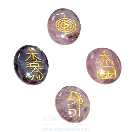 Amethyst Indian Quality Reiki Oval Sets (3) Amethyst Indian Quality Reiki Oval Sets (3)