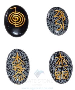 Snowflake Obsidian Oval Reiki Set Wholesale