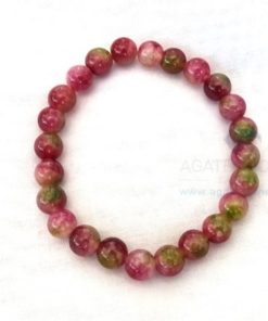 Watermelon Tourmaline Beaded Bracelets